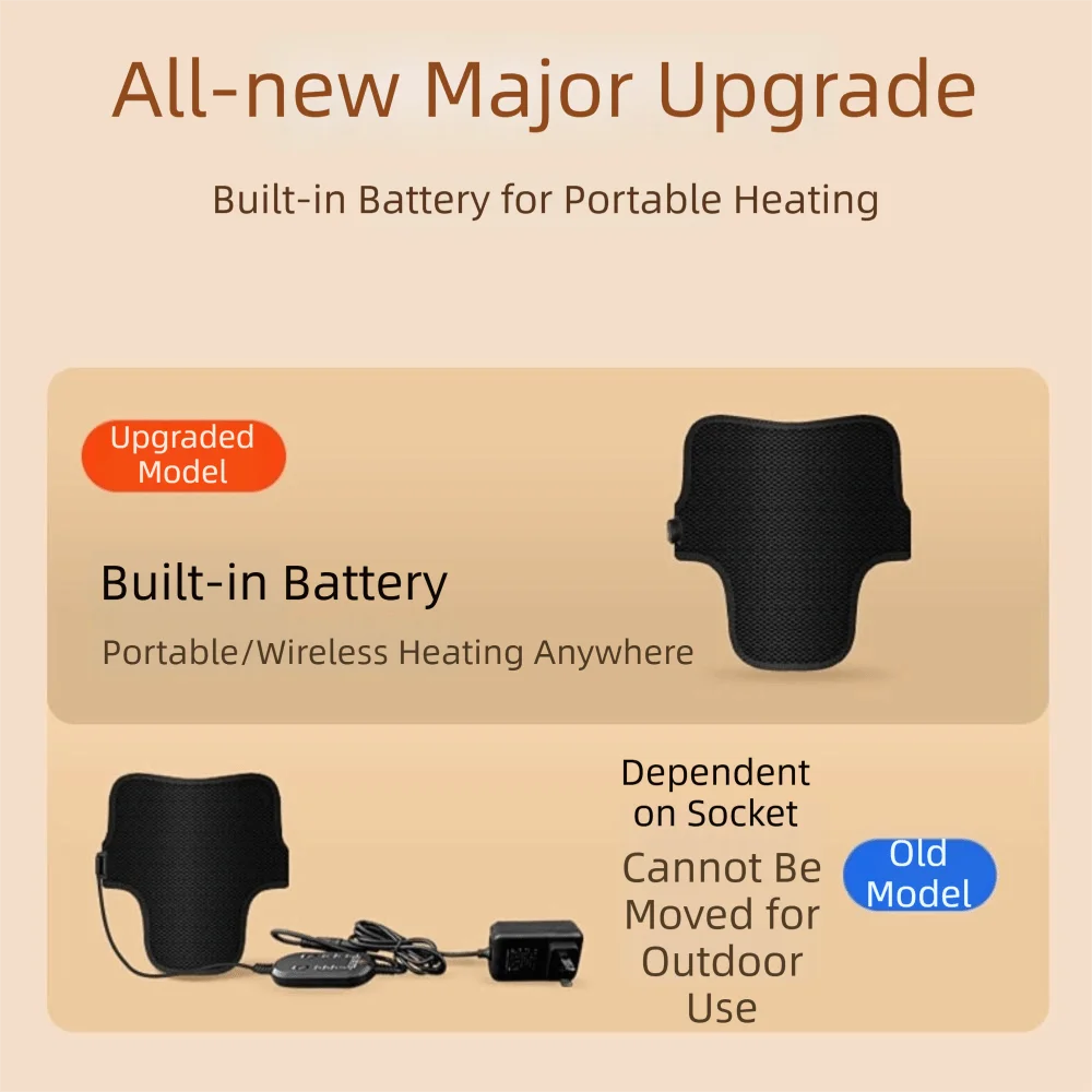 Quick Temperature Rise Neck Massager Vibration Massage Breathable Fabric Warm Neck Support Brace Wireless Rechargeable