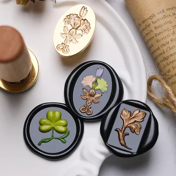 Retro Stamps Wax Seal Brass Head Stamp Fire Lacquer Sealing Wax DIY Scrapbook Wedding Envelopes Invitation Cards Decoration Tool