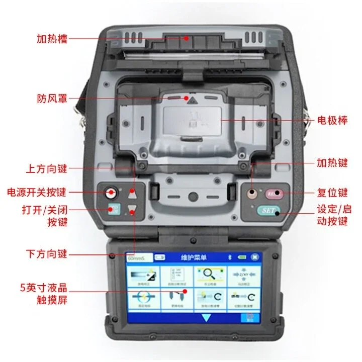 Fiber fusion splicer, fiber melting machine