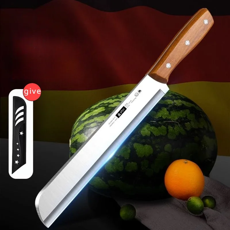 Commercial fruit knife household watermelon cutting special artifact large plus long stainless steel fruit  sharp knife