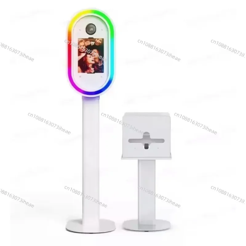 Fashion photo booth shell oval plastic mirroriPad photobooth kiosk12.9 inches