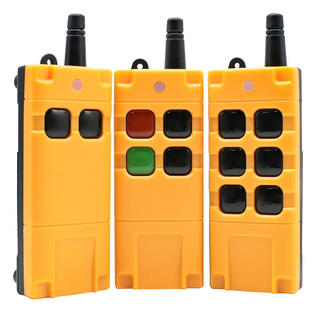 2000M Industrial Wireless Remote, Waterproof & Drop-Proof, 2/4/6 Buttons EV1527 Chip, for Gate, Crane, Garage Door, Machinery