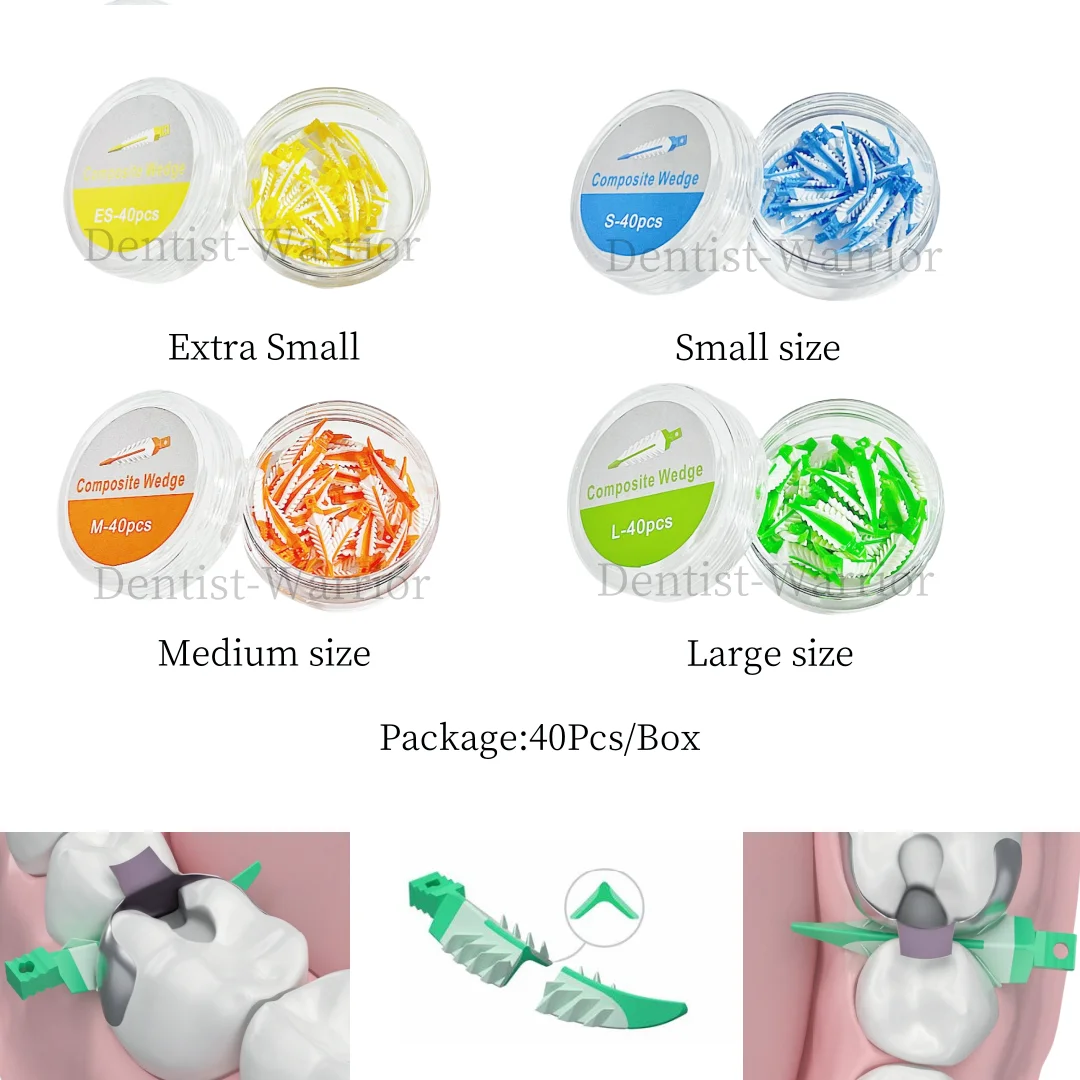 

Dental Strata Wedges Soft Face Cervical Seal Diastema Wedge Matrix Composite Restoration Bands ﻿ES/S/M/L Size