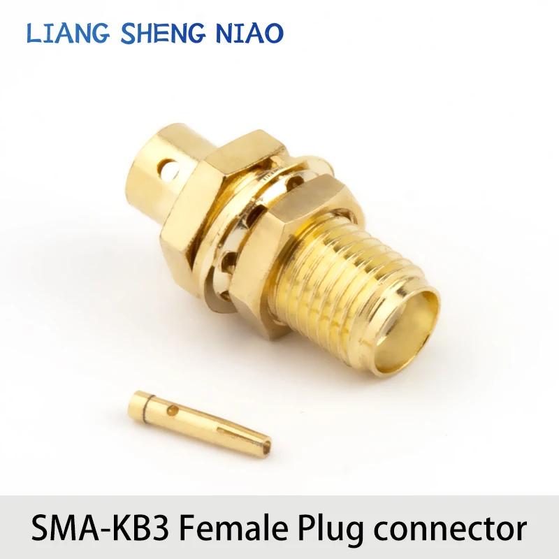 SMA-KB3 external thread inner hole welding RG402/RG141/SFX50-3 semi flexible wire SMA female connector