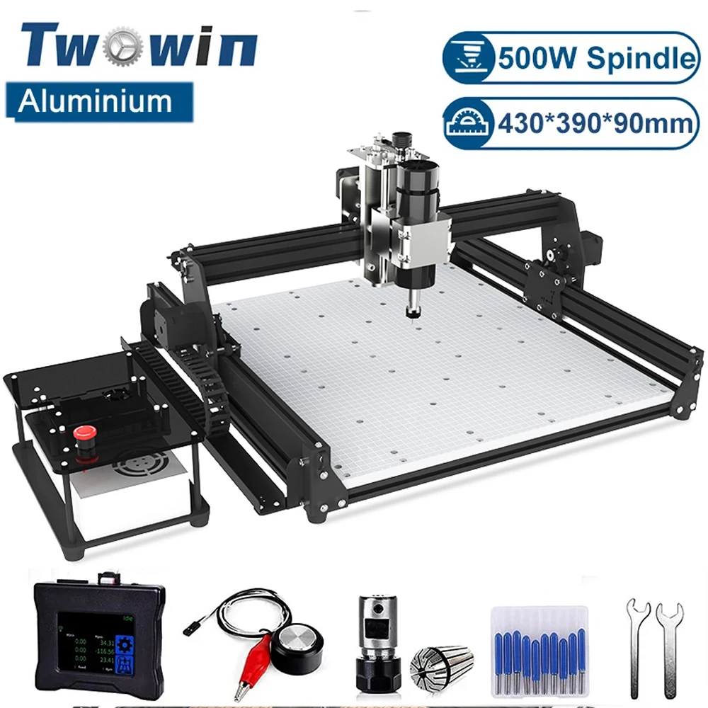 Milling Machine 500W Laser Engraving Machine Aluminum Table GRBL Control DIY Tools Cutting CNC Router for Wood Metal Pcb