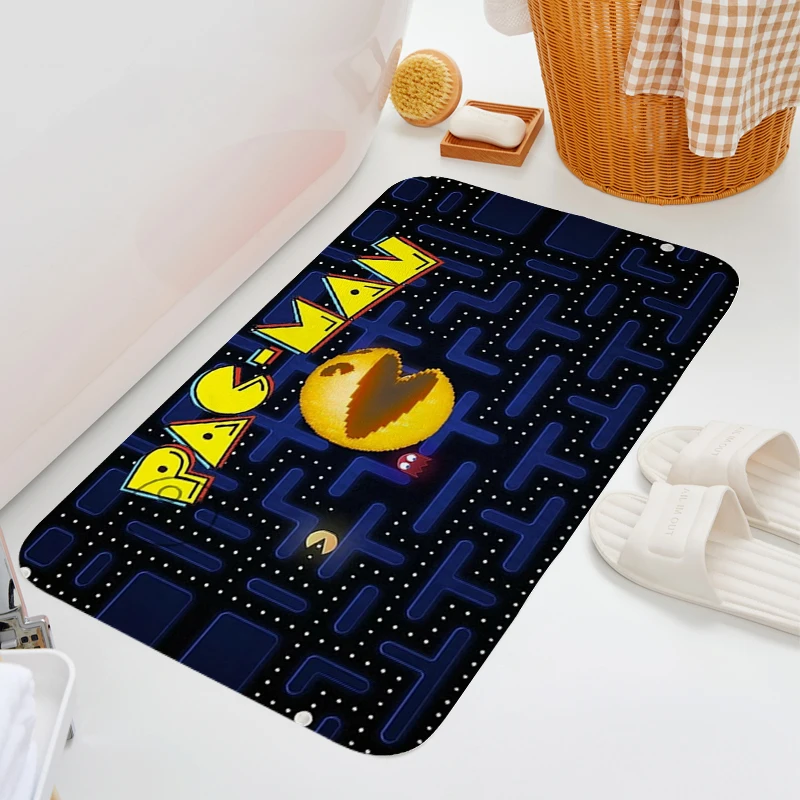 Kitchen Carpet S-Pac-Mans Door Mat Rugs Baths Sleeping Room Rugs Floor Mats Front Door Children's Bedroom Carpet Mat for Hallway