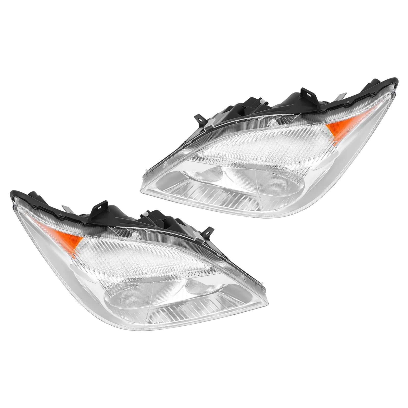 Van Front Road Illumination Lamp, Headlights, PC Injection Molding Clear Lens Chrome Housing Halogen Headlights, Headlights 07-13 Medium Cargo Van Left Right Direct Replacement Lamp Assembly
