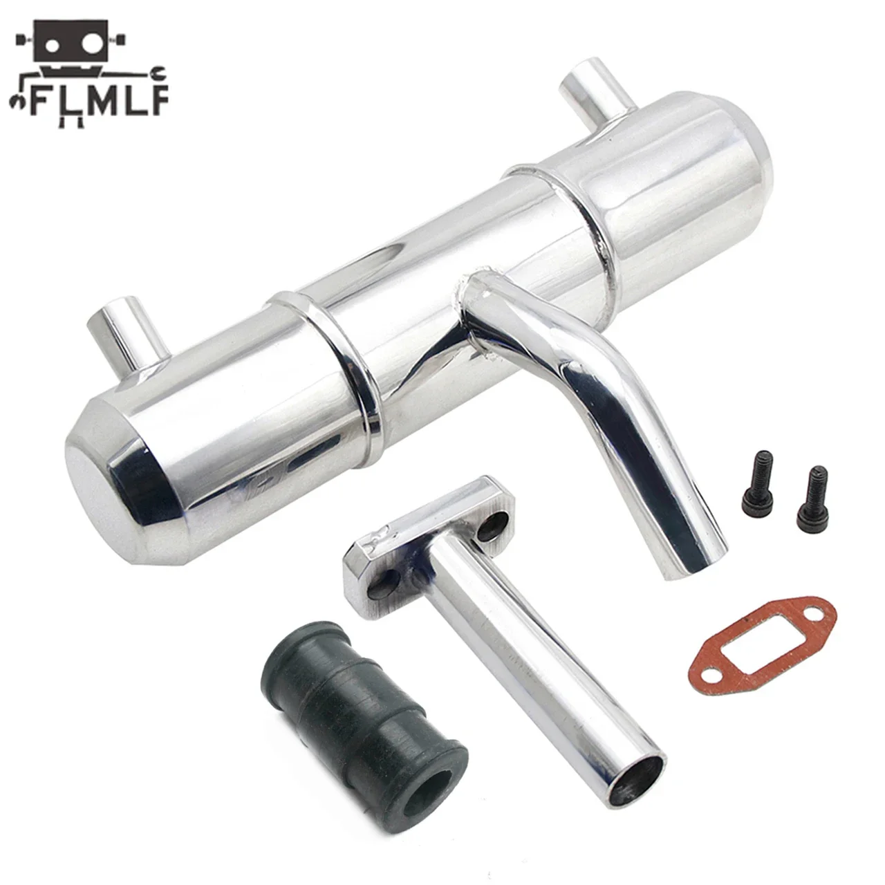 Rc Car Aluminum Twin Tuning Exhaust Pipe Kit for 1/5 HPI ROFUN BAHA King Motor ROVAN BAJA 5B 5T 5SC Truck Parts