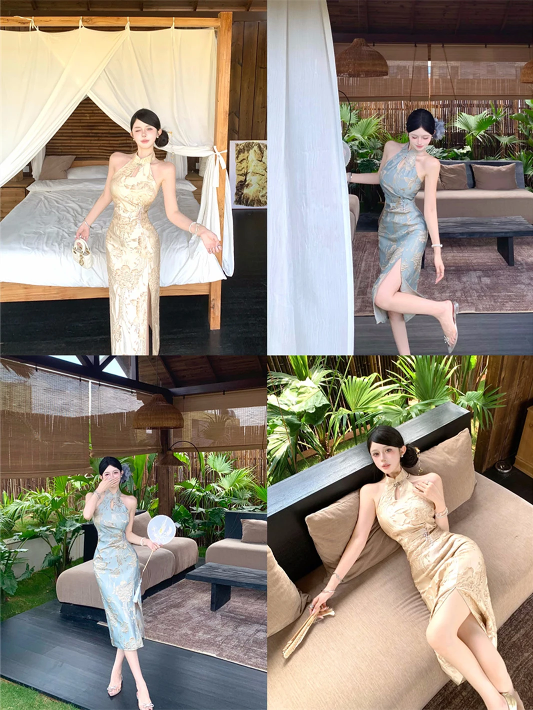 New Chinese Sle Qipao Strapl Dr Women's Sexy Bodycon Skirt Beautiful Hanging Ne Tube Top Skirt Casual Summer Dr