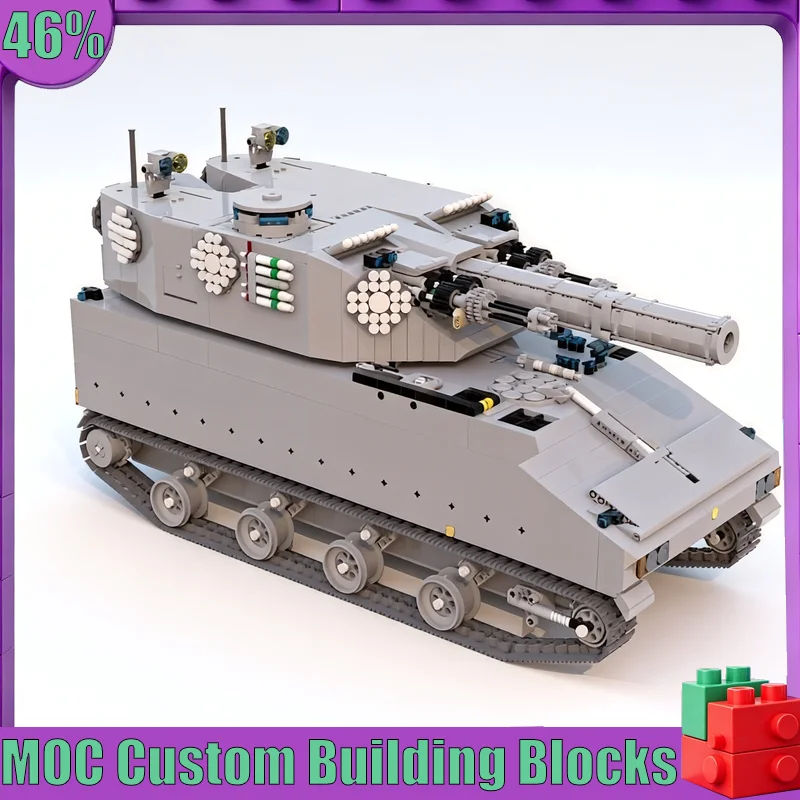 8669Parts Airborne Gun Vehicle MOC Custom Puzzle DIY Assembly Educational Creative Building Blocks Toy Collection Display Gift