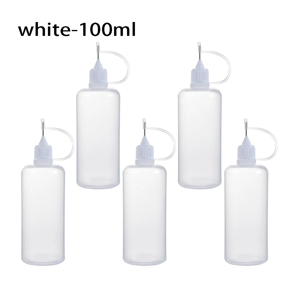 5 stks/set 5/10/20/30/50/100 ML Naald Tip Lijm Applicator Fles voor Papier Quilling DIY Scrapbooking Papier Craft Tool