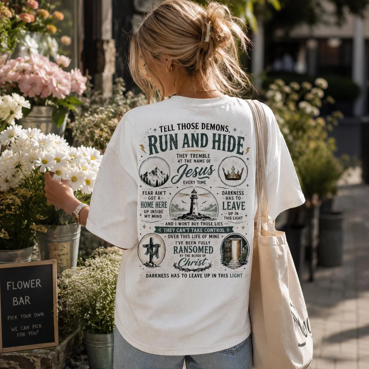Demons Josiah Queen Song Lyric T-Shirt High Quality Round Neck Printed T-shirt with Oversized Print