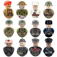 DIY WW2 Infantry Military Soldiers Medical Corp War Army Mini Gun Weapons Model Building Block Brick Children Kids Children Toys