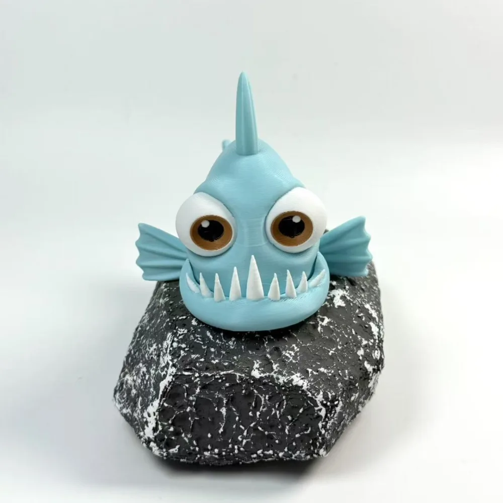 Statue de figurines de Piranha imprimées en 3D PLA, modèle de Piranha réaliste fait à la main, articulations à collectionner peuvent bouger