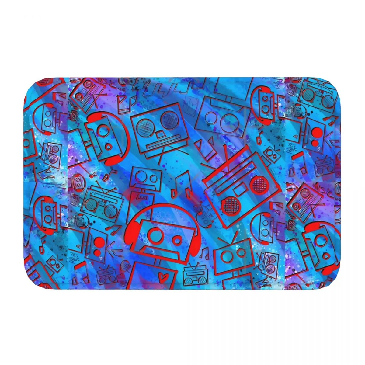 Boombots Boombox Boom Box Music Non-slip Doormat Carpet Bath Kitchen Mat Welcome Indoor Modern