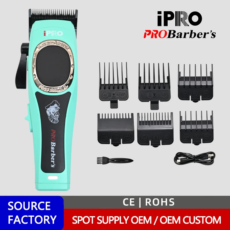 

Professional Electric Hair Clipper 7500RPM Oil Head Gradient Hair Trimmers Barber Shop Silent Hair Machine S1093 DLC Blade