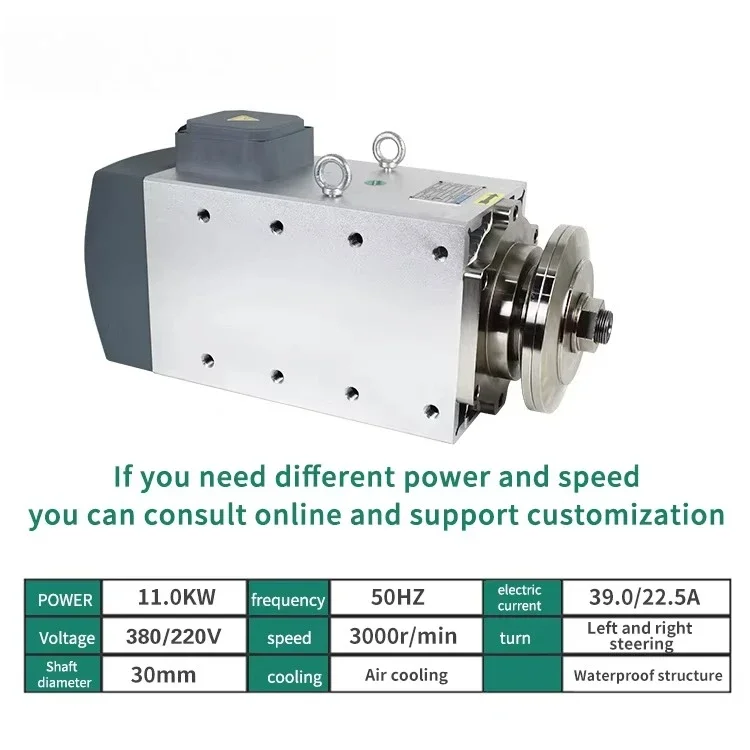 

Saw blade stone cutting numerical control spindle 11KW 15KW machine tool spindle milling machine motor high torque