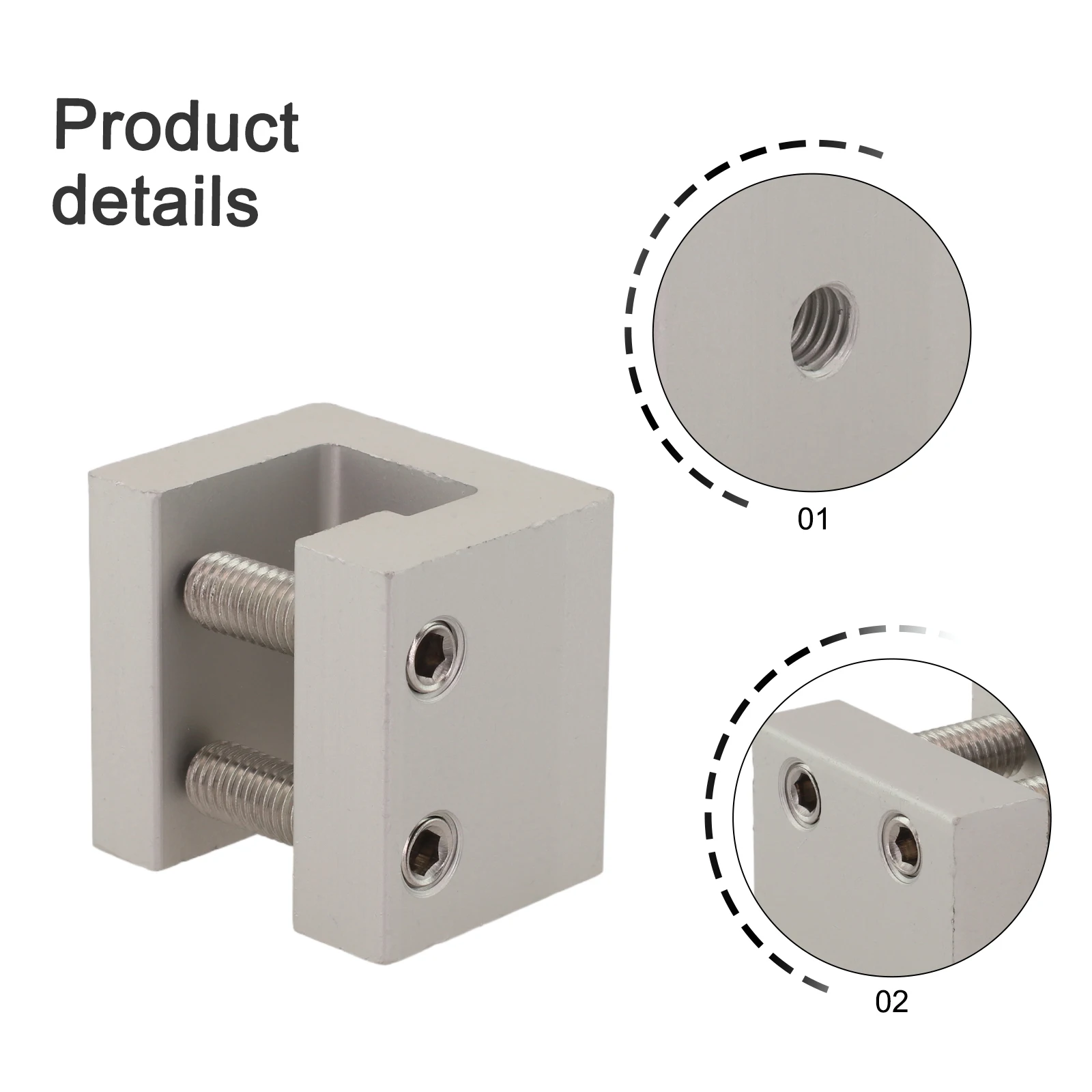 Silver Color Roof Seam Clamp Aluminium Seam Clamp Internal Dimensions Of Fixture Real Color May Vary For Metal Roofs