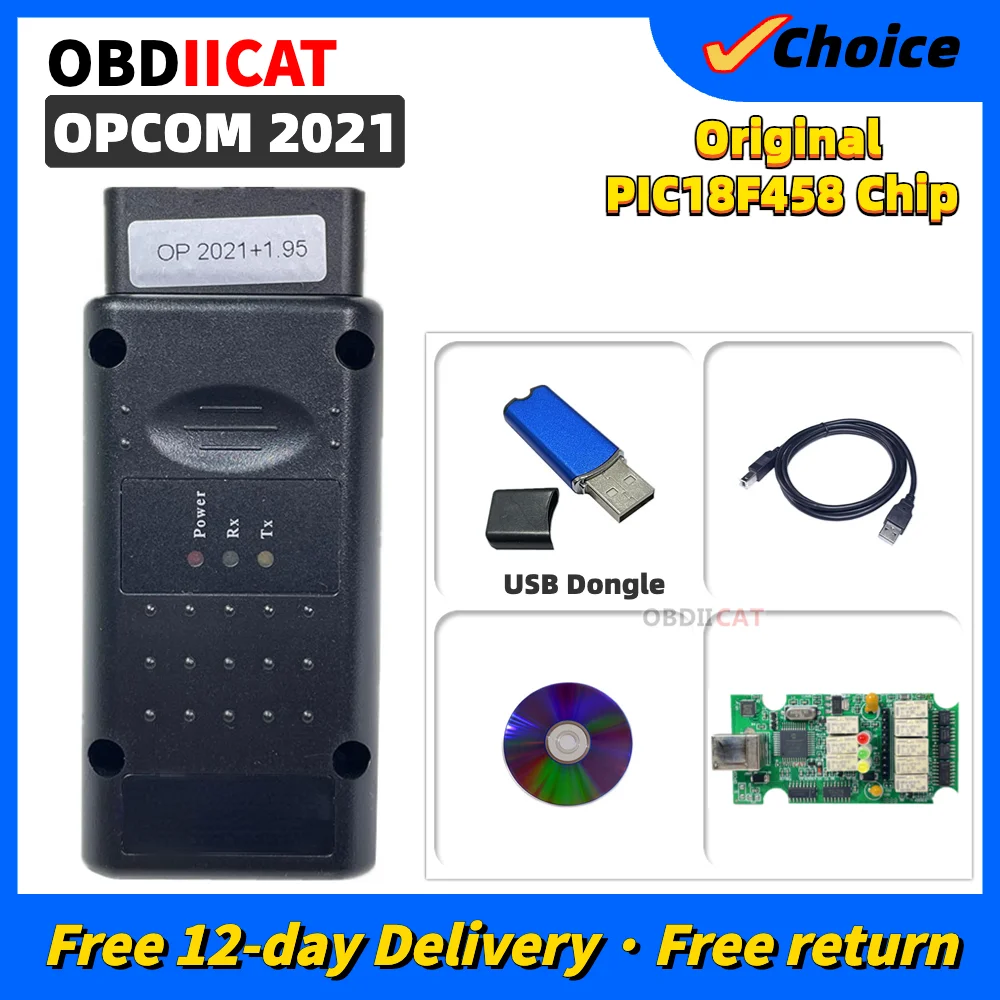 

OPCOM OP COM 2021 OBD2 Car Diagnostic For Op--el OP-COM 2021 Pic18F458 FTDI FT232RQ Chip CAN BUS Auto Tool For Cars Till 2021