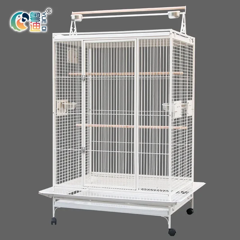 For 8040 Portable Wire Bird Cage Parrot Display Pet House Durable Metal Travel Carrier for Small Birds Outdoor Indoor Use