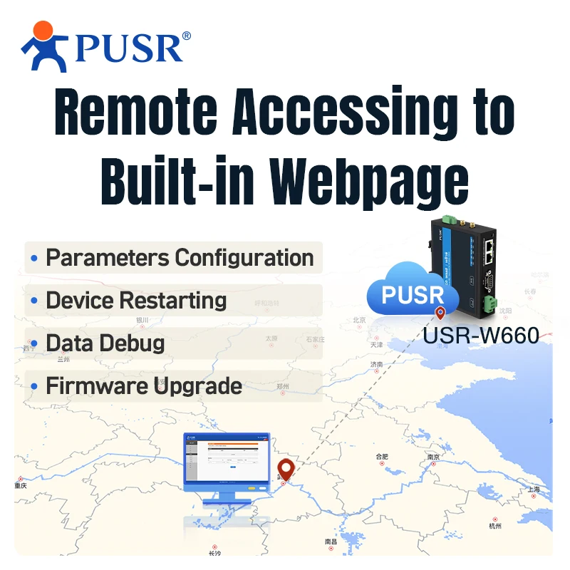 PUSR-ثنائي النطاق محول تسلسلي إلى WiFi6 مع بروتوكول MQTT ، تجوال واي فاي ، منفذ جيجابت ، RS232 ، RS485 إلى WiFi6/epernet ،