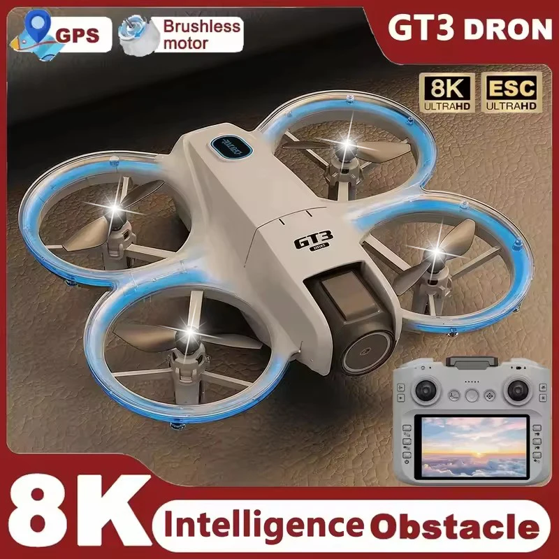 

New GT3 RC Drone 8K 5G 2.4G GPS Professional HD Aerial Photography Remote Control Aircraft HD Dual Cameras Quadcopter Toys Gifts