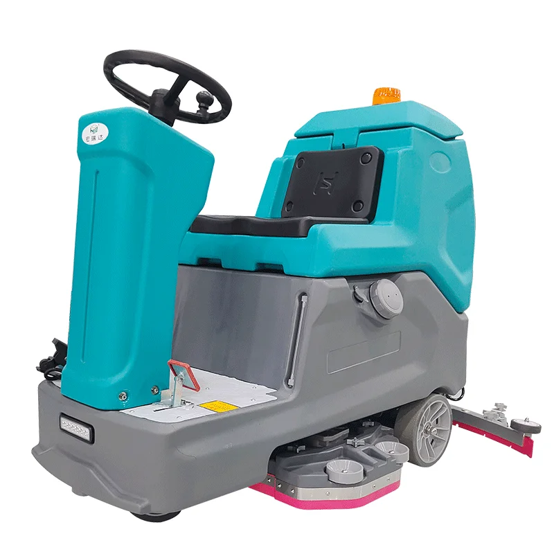New Electric Driving Double Brush Floor Scrubber Workshop High-efficiency Floor Washing Machine