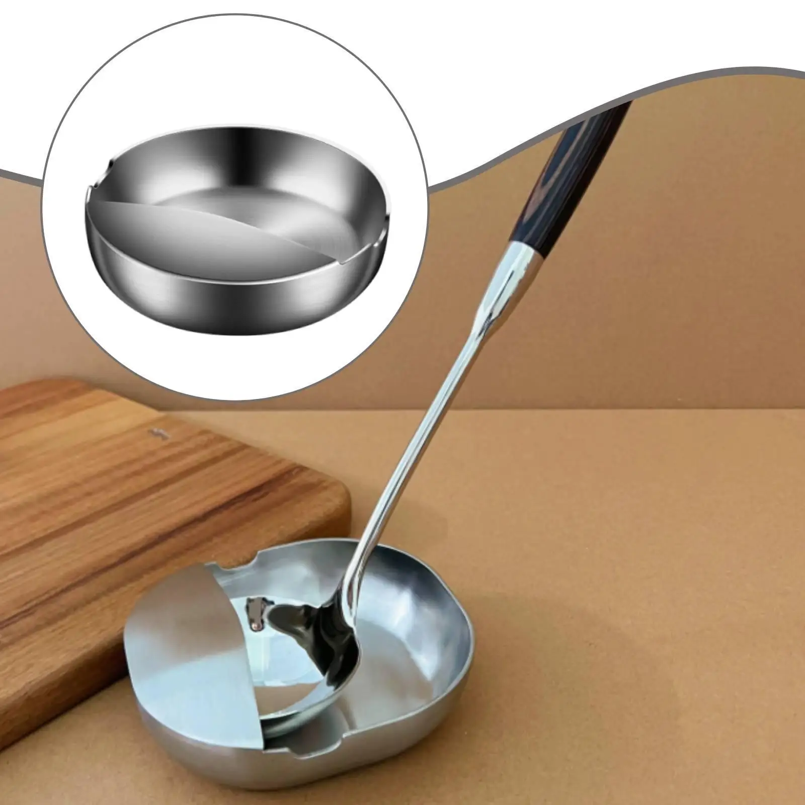 Spoon Holder Stainless Steel Utensil Stand Self Supporting Base Kitchen Gadget for Organized Cooking Spaces