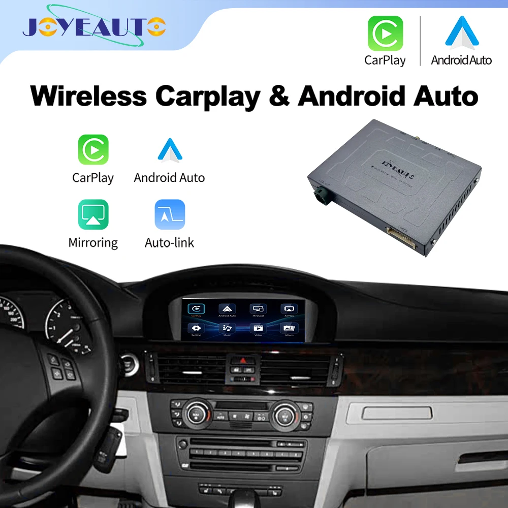 Joyeauto Wireless CarPlay interface Kitfor BMW 1 3 5 6 Series X5 X6 2003-2008 CCC Android Auto Mirroring Dongle iOS26 AirPlay