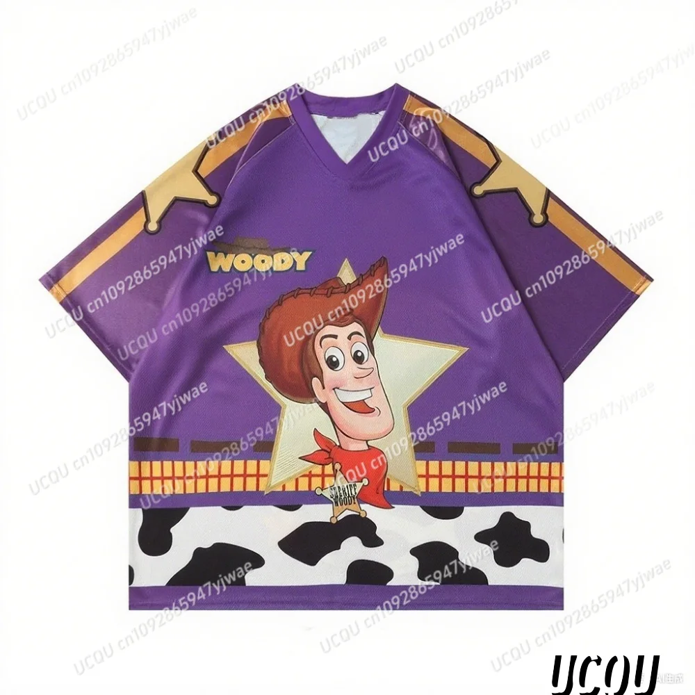 

2025 Hot Selling Children Women Cartoon Woody Print Lightweight Breathable Short Sleeved T-Shirt Special Cartoon T-Shirt Jersey