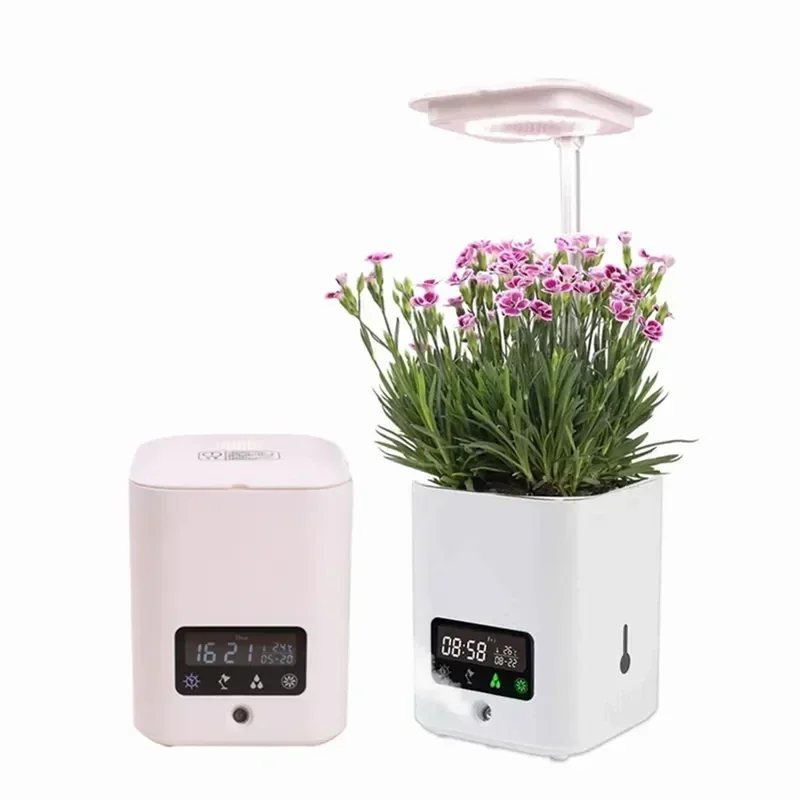 Multi-functional Air Purification Humidifier Indoor Desktop Smart Flower Pot With LED Grow Light