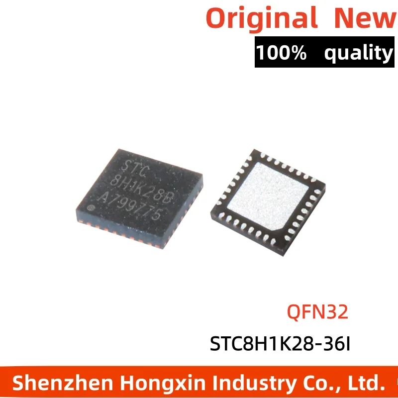 

1 piece STC8H1K28-36I-QFN32 Enhanced 1T 8051 Microcontroller MCU
