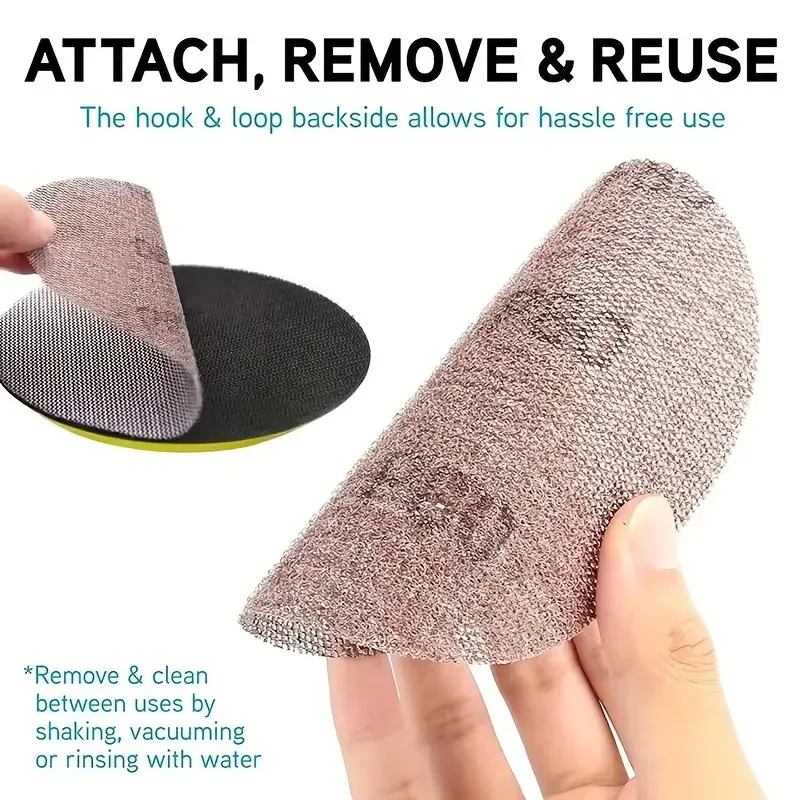 10Pcs 6inch 150mm Mesh Sanding Discs Hook&Loop Abrasive Dust Free Disc Anti-Blocking Sharp Grinding Sandpaper for Wood Furniture