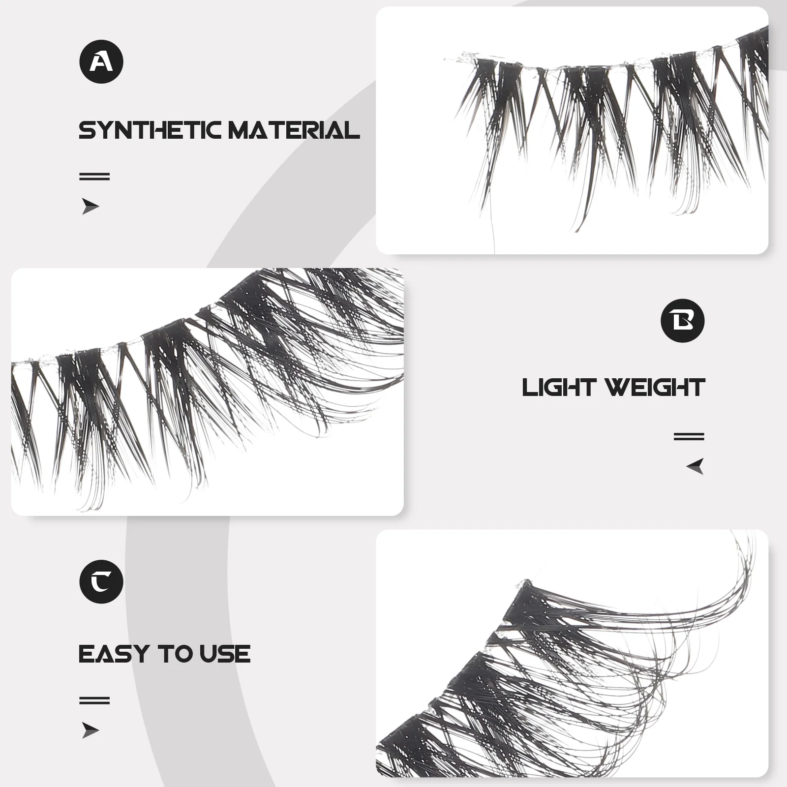 5 paia di ciglia finte design classico leggero facile rimozione ciglia sfuse aspetto naturale strisce di ciglia set di ciglia per trucco