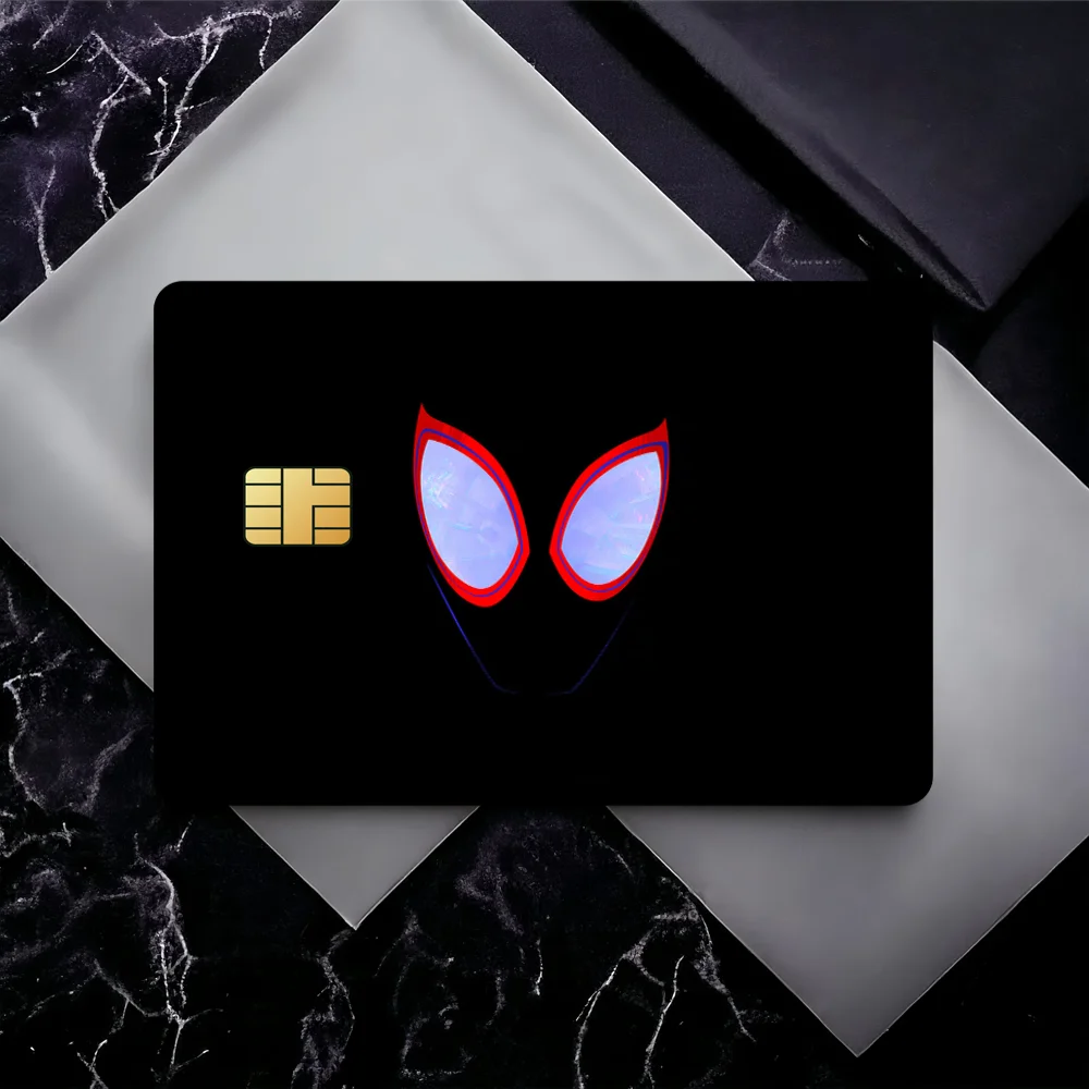 Póster de Spider Hero Man Across Verse, antiarañazos, decorativo, impermeable, Chip pequeño, 4 Uds., pegatina de tarjeta, nuevo