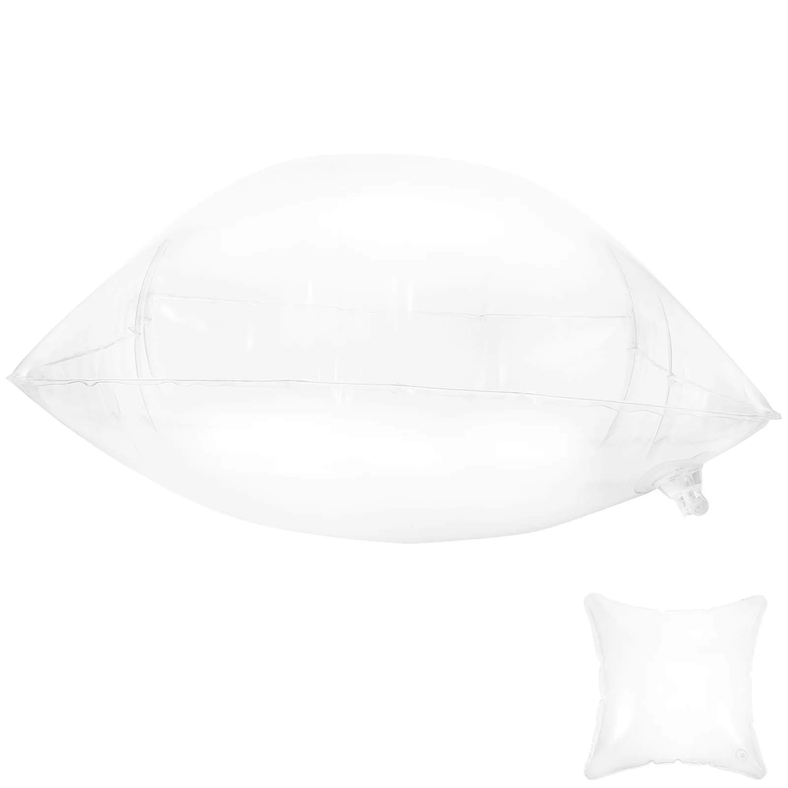 

Inflatable Pillow 50cm*50cm Clear PVC Inserts Camping Travel Foldable Soft Comfort Outdoor Sofa Cushion Adjustable Height
