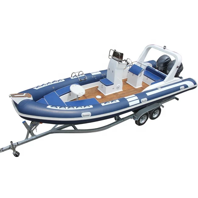 25ft China RIB 760 Fiberglass Hull Rigid Orca Hypalon Inflatable Boats for Sale