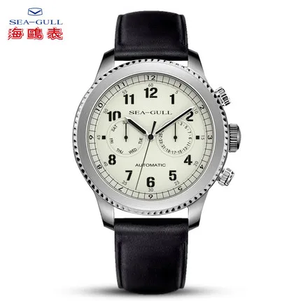 Seagull herren Uhr Mode Sport Multifunktions Gürtel Sapphire Leucht Automatische Mechanische Uhr Pilot Serie 819.33.6080H