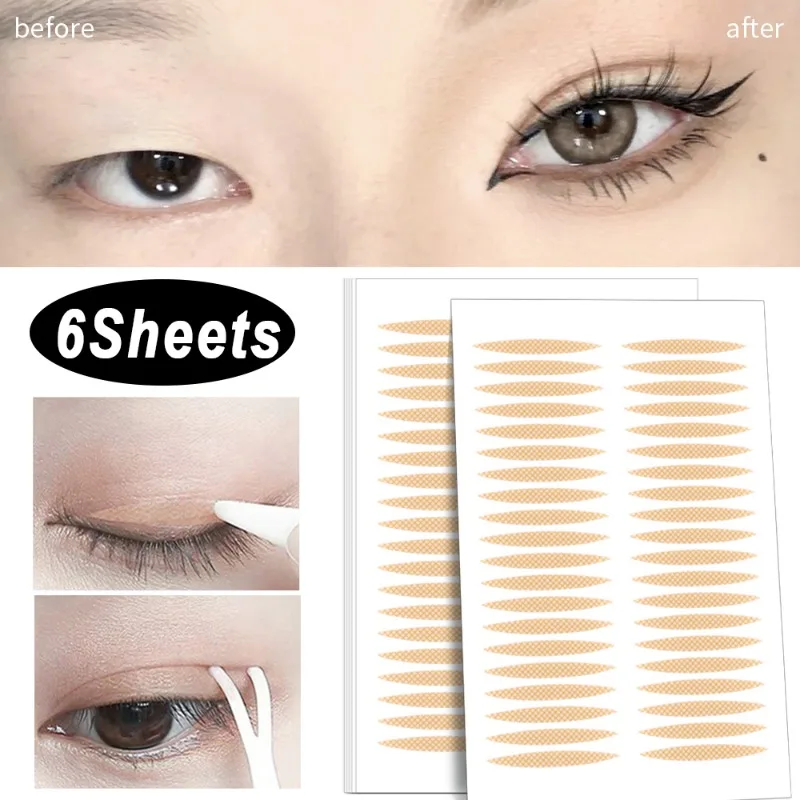 Slim/Wide Double Eyelid Tape Invisible Mesh Lace Eyelid Sticker Clear Beige Stripe Self-adhesive Natural Eye Tape Makeup Tools