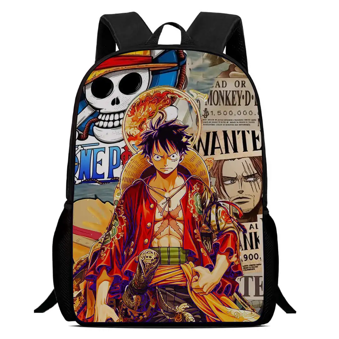 Mochila Escolar Práctica de Tela Oxford Simple, Divertida, Moderna y Cómoda, con Estampado de Anime de Dibujos Animados, para Estudiantes