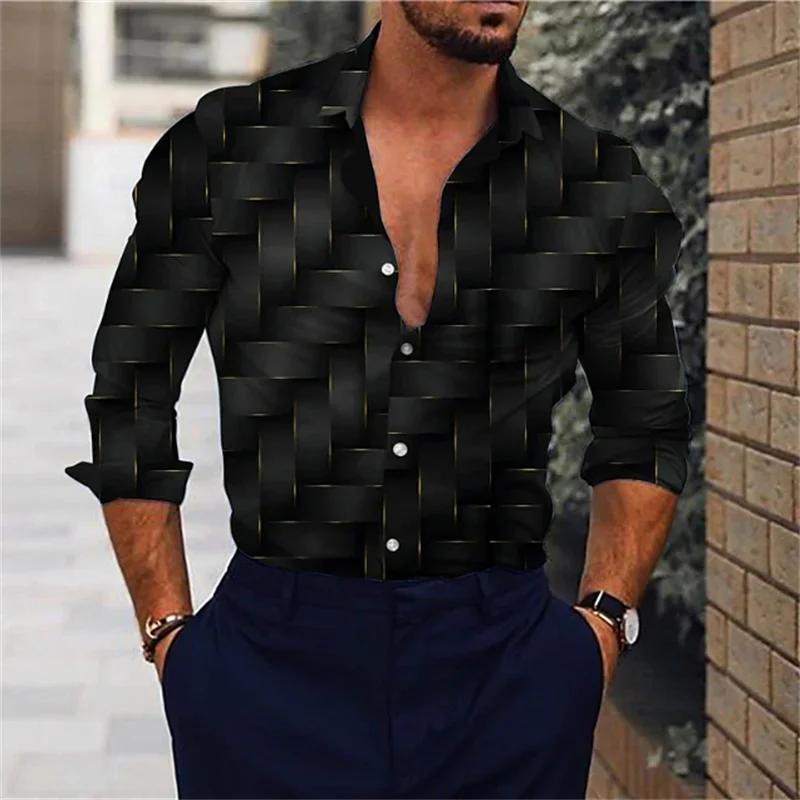 Men's Dark Retro Color Create Patterns Shirt Casual Outdoor Street Poker Design Soft and Comfortable Men's Tops Plus Size 6XL