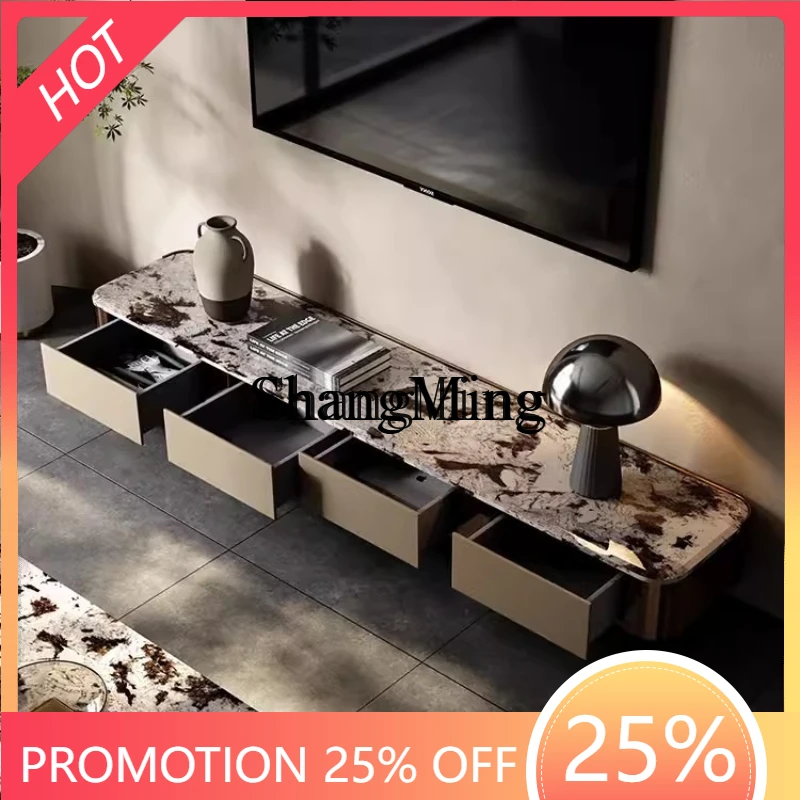 

FGgood-looking simple villa living room high-end new coffee table TV cabinet marble TV cabinet