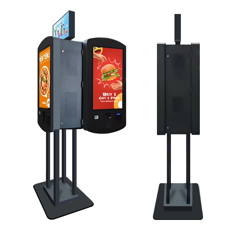 LCD 32 Inch Double Side Signage Self-service Ordering Machine Display Android Windows WIFI Kiosk With NVIDIA Graphics Card