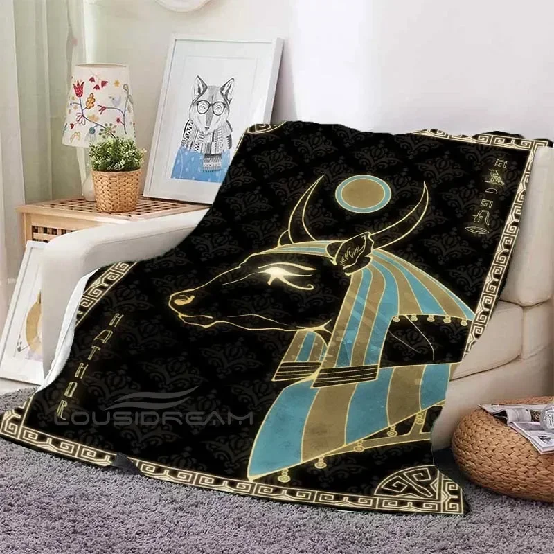 Black Retro Animal Flannel Throw Blanket Soft Cozy Warm Comfortable Sofa Couch Bed Decorate Travel Camping Kids Adults Gifts