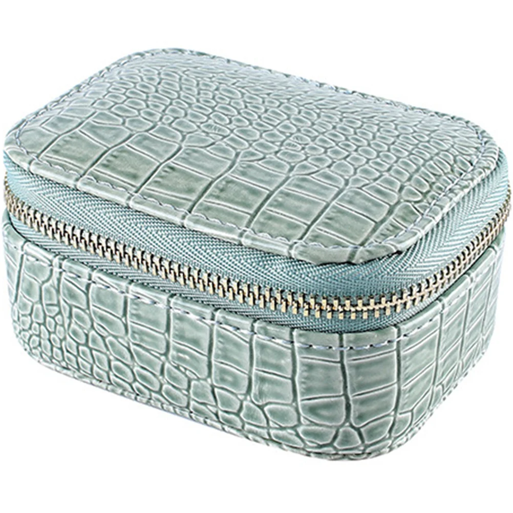

Small Jewelry Box Portable Travel Jewelry Organizer Compact Ring Earring Bracelet Storage Case for Daily Use Travel Necessities