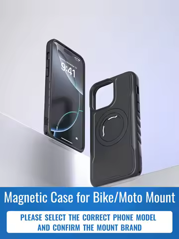 Quad-style Bike/Bicycle/Motorcycle Phone Holder/Mount Magnetic Charging Case for iPhone 17 16 15 14 Pro Max with Lock-in Design