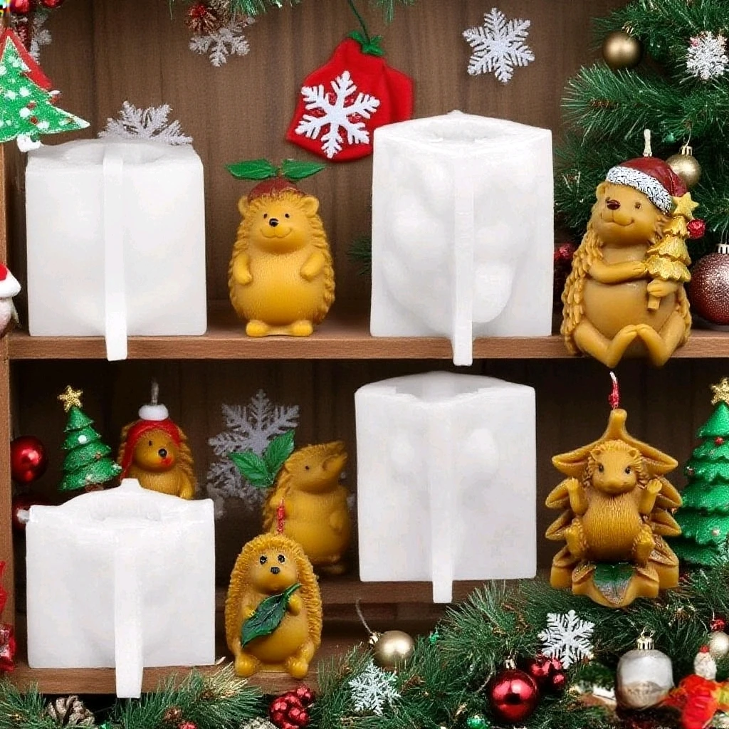 3D Autumn Hedgehog Party Chris - огляд і ціна Candle Making Kit Xmas