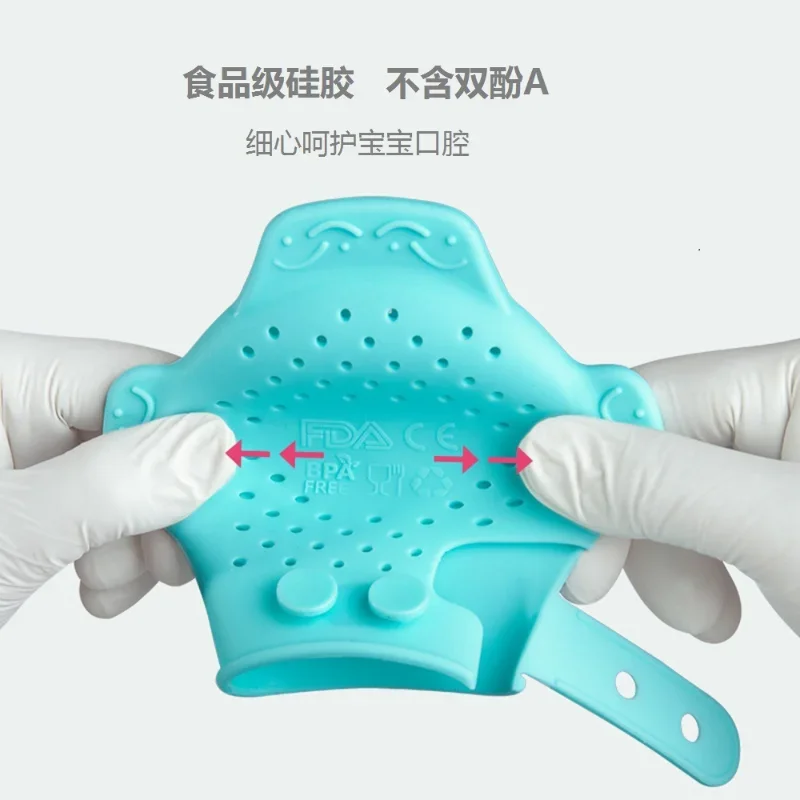 Baby Anti-scratching Rubber Gloves Teeth Grinding Silicone Gloves Breathable Style Bite Joy Baby Anti-eating Hand Artifact Tool