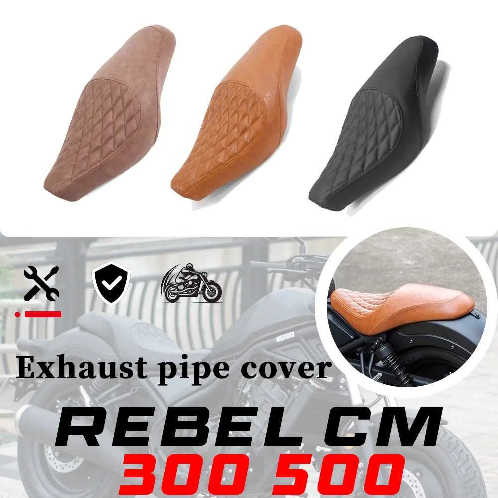 Integrated 2-Up Seat Pad Upright Ergonomic Handcrafted Seat Cover Fit FOR honda Rebel 300 CMX300