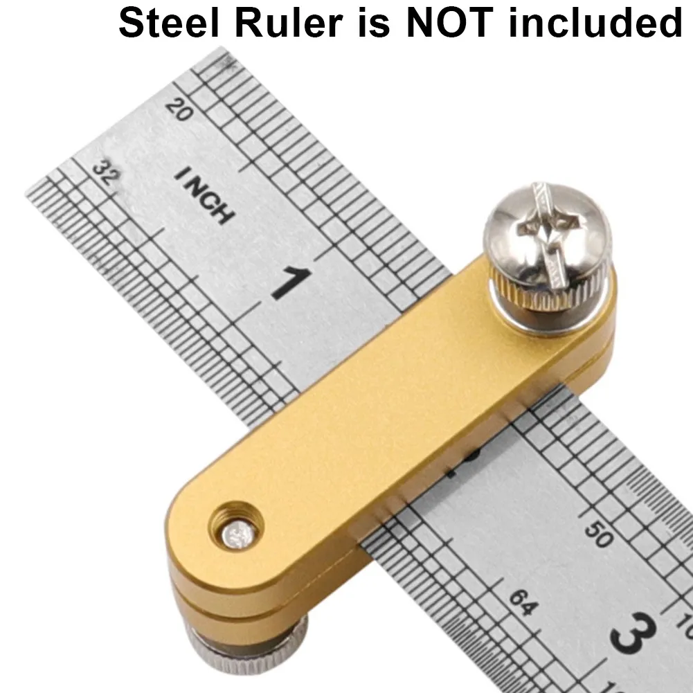 Aluminum Alloy Ruler Positioning Block Woodworking Scribe Marking Line Gauge Carpenter DIY Measuring Tool Tenon Scribe Practical